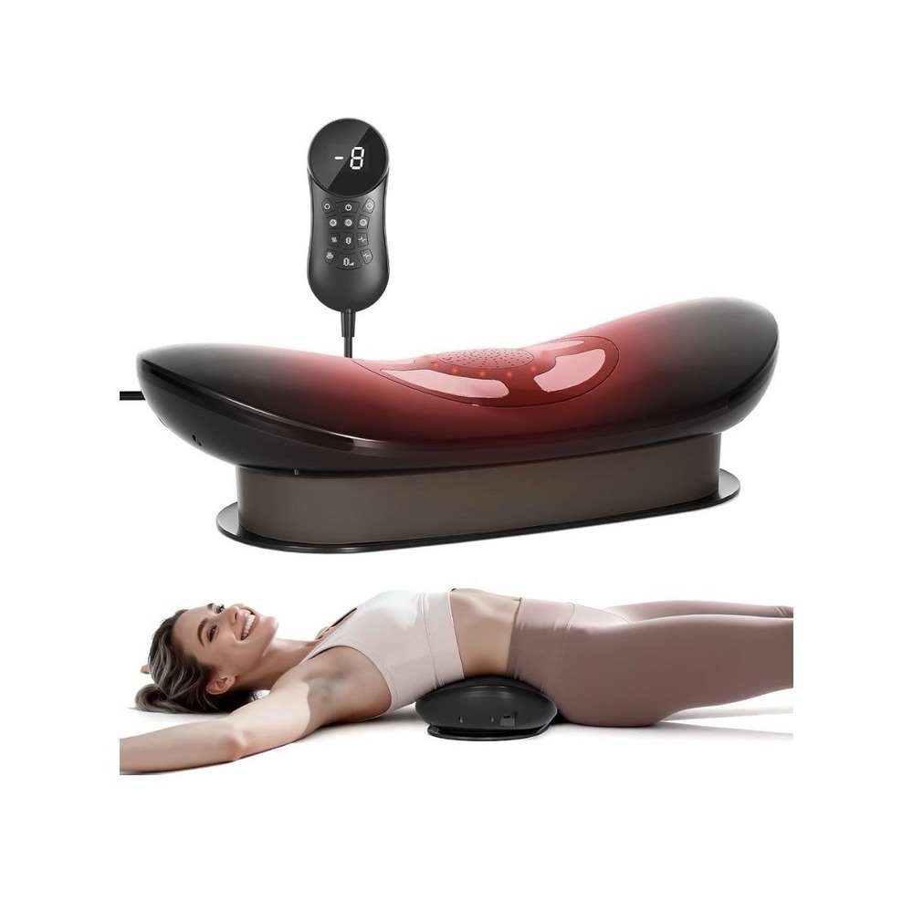 4-in-1 Electric Lumbar Traction Device - Adjustable Back Massager for Deep Tissu